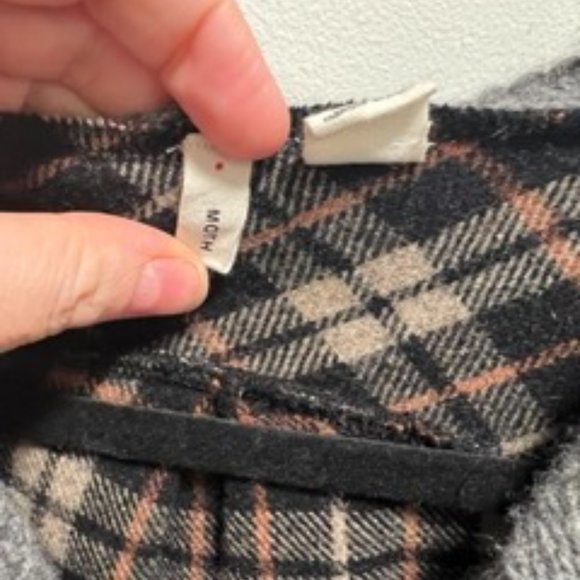 Anthropologie Moth Derry Plaid Sweater Zip Hoodie Size Medium - Picture 5 of 8